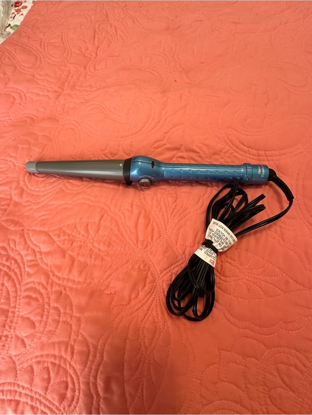 Blue Tapered Curling Wand